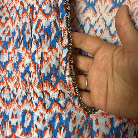 Roberta Roller Rabbit Women's Vneck Tunic Silk Blouse Long sleeve Size XL - Picture 4 of 9